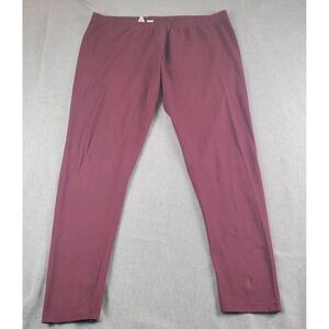 GUDRUN SJODEN Pants Womens XXL Burgundy Lounge Organic Cotton Blend Stretch
